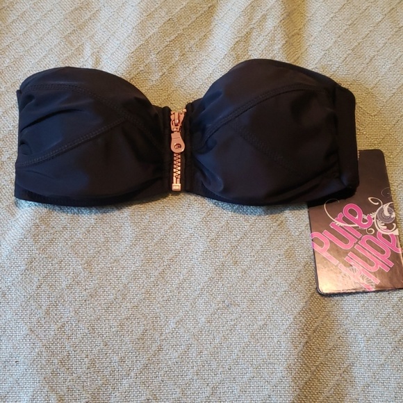 pure hype Swim Pure Hype Zipper Bikini Top Poshmark